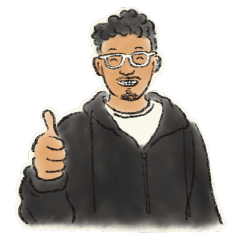 白メガネさんのスタンプ