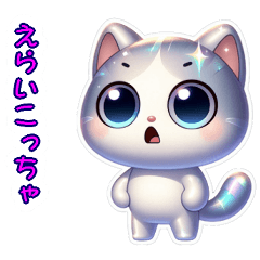 かわいい大きな目の猫（含む関西弁）