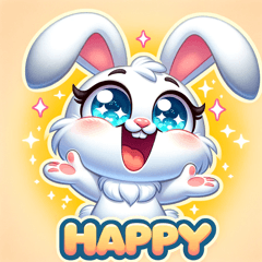 感情を表すうさぎたち