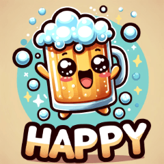 ビールで乾杯スタンプ