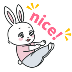 キュートなうさぎとヨガタイム