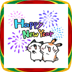 ゆるうさ達の冬❄年末年始スタンプ