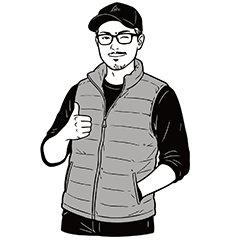 タンクトップ兄さんの白黒お役立ちスタンプ