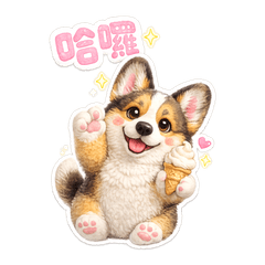 3D Liangliang Corgi Daily Stickers