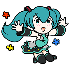 初音ミク MEIKO KAITO 可愛いスタンプ