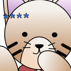 ネコのぽぷちゃんのカスタムスタンプ