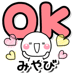 無難な【みやび】専用しろまるデカ文字2020