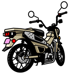 カーキのミニバイクでGO！