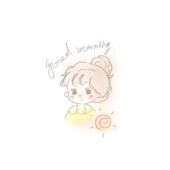 ゆるゆる女の子のスタンプ