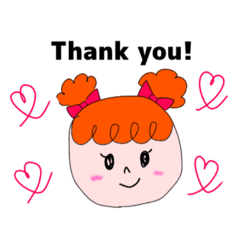 オレンジ髪の女の子