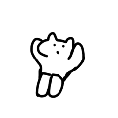 二足歩行ねこスタンプ