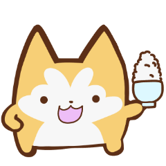 秋田のくびれない秋田犬スタンプ