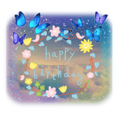 青と緑のスタンプ