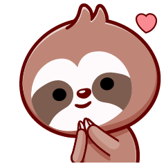 Cute Sloth Brown, Pink & Pastel Everyday