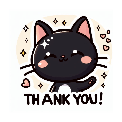 かわいい　黒猫