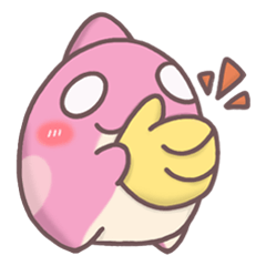 まだ目を開けないピンクシャチ