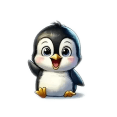 元気なペンギン_