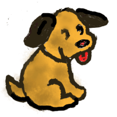 犬が挨拶スタンプ