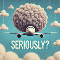 アフロ飛行機のスタンプ@SFW