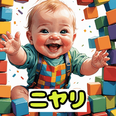 ０歳児スタンプ アメコミ風