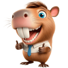 カピバラのあいさつスタンプ