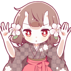 動く！小鬼の少女スタンプ