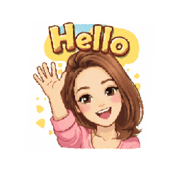 Cute Girl Daily Everyday Chat Stickers