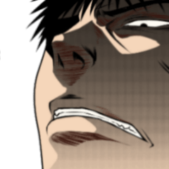 某悪人面のスタンプ