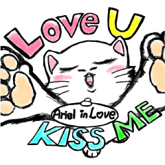 白ねこ【アリエルさん】専用スタンプ