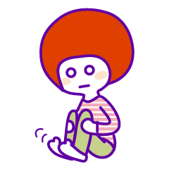 少しおっとりした女の子のスタンプ