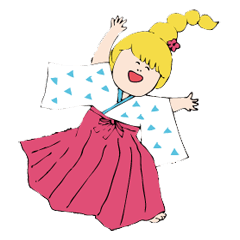 ハイカラ女子大生！UMEちゃんスタンプ☆