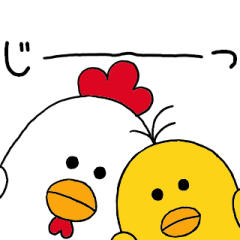 じわじわ動くにわとり