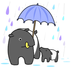 マレーバクのバクバクスタンプ