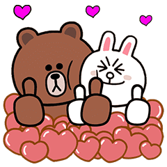 ブラウン＆コニー(ラブラブ)
