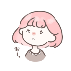 にこにこ可愛いモモちゃんのスタンプ