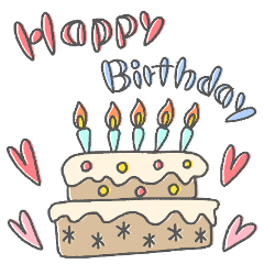 動く♡おめでとう♡お誕生日とお祝い