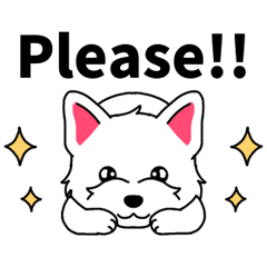 【英語】犬スタンプ＃2◼︎ホワイトテリア