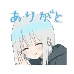 動くパーカーの女の子(銀髪)2