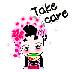 英語で日本のお姫様アニメスタンプ