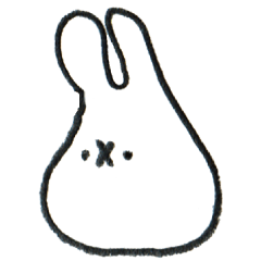 うさっさんのラクガキみたいなスタンプ