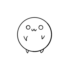 白い生物のスタンプ