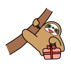 ナマケモノの毎日使えるゆるかわスタンプ