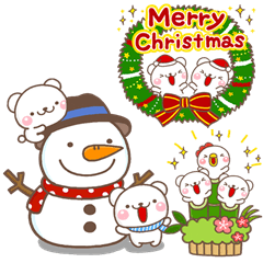 しろくまさんの冬【専用スタンプ】