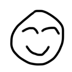 手書きの可愛い顔と字