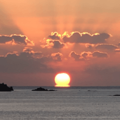 海の風景写真スタンプ