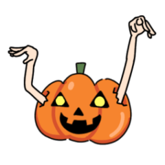 ハロウィン　ポップなスタンプ