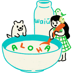 動くフラガールとハワイ語