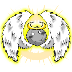 神々しい石ころ天使くん