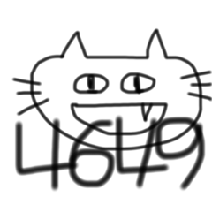 ゆるみ深き手描きねこ文字だけver