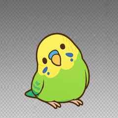 a cute parakeet stamp